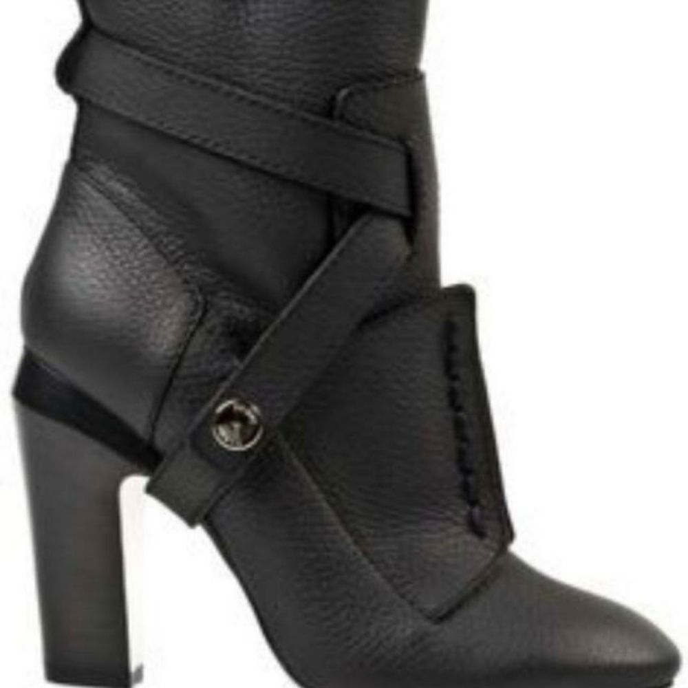 FENDI Black Leather Wrap Boots/Booties‎ 34.5 - Picture 3 of 15